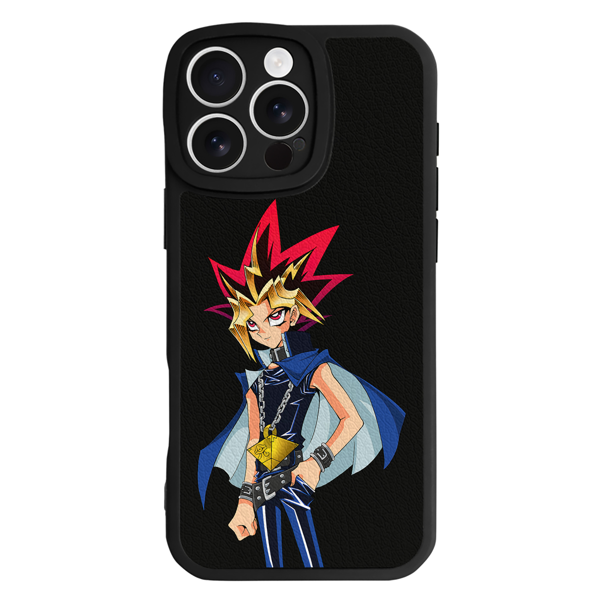 （画像用） 遊☆戯☆王 Yu-Gi-Oh! 【iPhone 16シリーズ対応】シリコンスマホケース（レザー調） 材質：シリコン